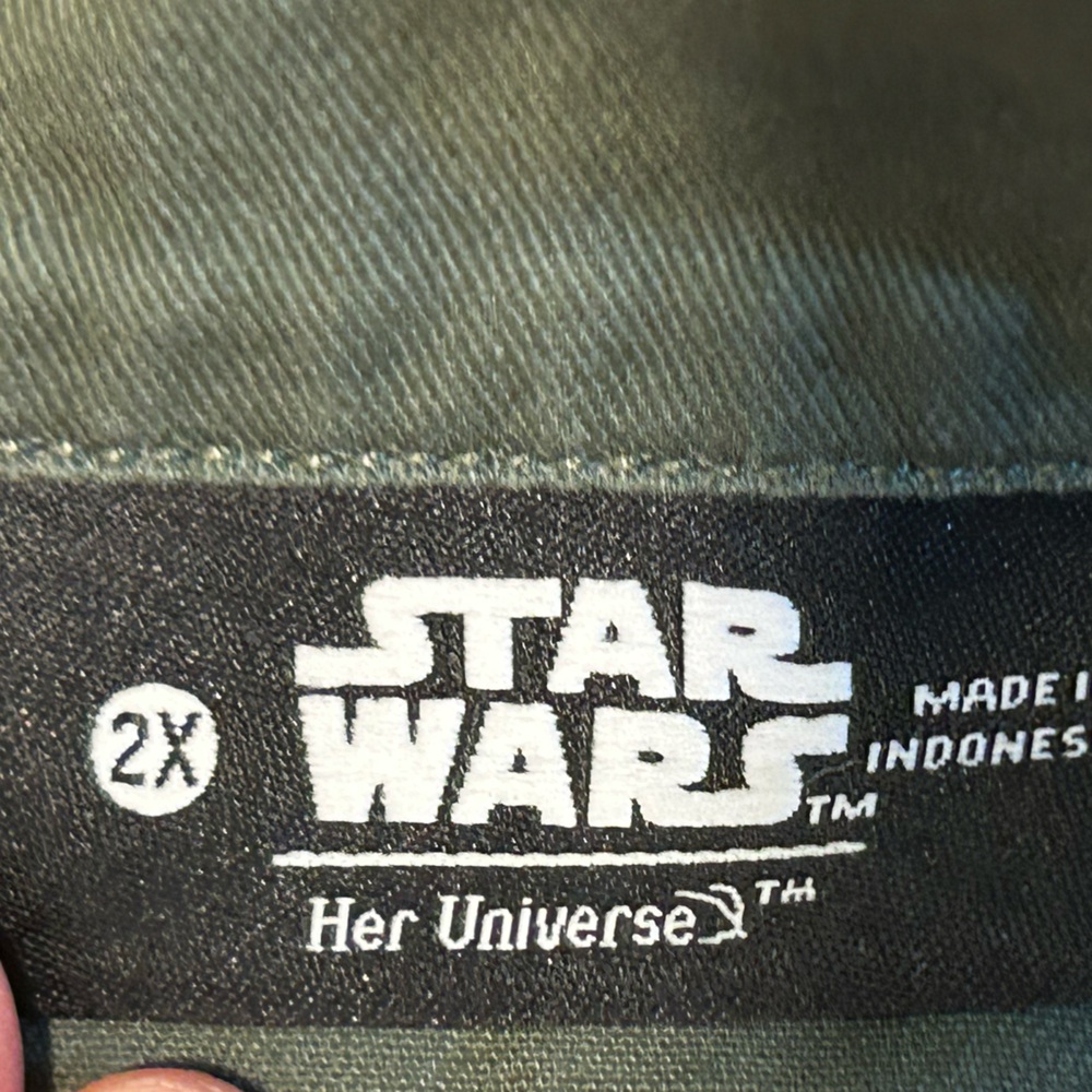 Star Wars Utility Jacket XXL Green Yoda Rebel Alliance Patch Military Style - Picture 3 of 5